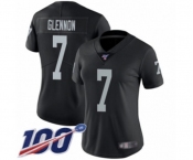 Women's Oakland Raiders #7 Mike Glennon Black Team Color Vapor Untouchable Limited Player 100th Season Football Jersey
