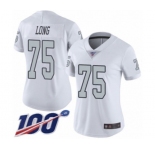 Women's Oakland Raiders #75 Howie Long Limited White Rush Vapor Untouchable 100th Season Football Jersey