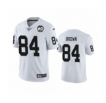 Women's Oakland Raiders #84 Antonio Brown White 60th Anniversary Vapor Untouchable Limited Player 100th Season Football Jersey