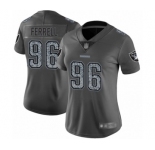 Women's Oakland Raiders #96 Clelin Ferrell Gray Static Fashion Limited Football Jersey