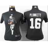 nike women nfl jerseys oakland raiders #16 plunkett black[portrait fashion]
