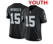 Youth Las Vegas Raiders #15 Fernando Mendoza Black F.U.S.E. Vapor Untouchable Limited Football Stitched Jersey