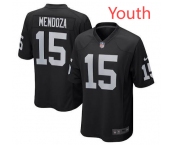 Youth Las Vegas Raiders #15 Fernando Mendoza Black Vapor Limited Stitched Jersey