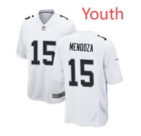 Youth Las Vegas Raiders #15 Fernando Mendoza White Vapor Limited Stitched Jersey