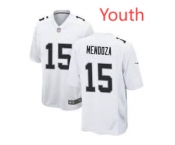 Youth Las Vegas Raiders #15 Fernando Mendoza White Vapor Limited Stitched Jersey