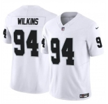 Youth Las Vegas Raiders #94 Christian Wilkins White 2024 F.U.S.E. Vapor Untouchable Football Stitched Jersey