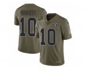 Youth Nike Oakland Raiders #10 Seth Roberts Limited Olive 2017 Salute to Service NFL Jersey