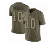 Youth Nike Oakland Raiders #10 Seth Roberts Limited Olive Camo 2017 Salute to Service NFL Jersey