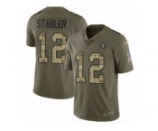 Youth Nike Oakland Raiders #12 Kenny Stabler Limited Olive Camo 2017 Salute to Service NFL Jersey