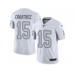 Youth Nike Oakland Raiders #15 Michael Crabtree Limited White Rush NFL Jersey