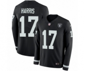 Youth Nike Oakland Raiders #17 Dwayne Harris Limited Black Therma Long Sleeve NFL Jersey