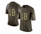 Youth Nike Oakland Raiders #18 Connor Cook Limited Green Salute to Service NFL Jersey