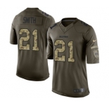 Youth Nike Oakland Raiders #21 Sean Smith Limited Green Salute to Service NFL Jersey