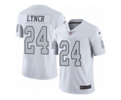 Youth Nike Oakland Raiders #24 Marshawn Lynch Limited White Rush NFL Jersey