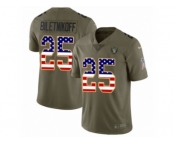 Youth Nike Oakland Raiders #25 Fred Biletnikoff Limited Olive USA Flag 2017 Salute to Service NFL Jersey