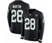 Youth Nike Oakland Raiders #28 Doug Martin Limited Black Therma Long Sleeve NFL Jersey
