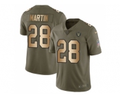 Youth Nike Oakland Raiders #28 Doug Martin Olive Gold Stitched NFL Limited 2017 Salute to Service Jersey