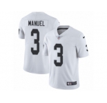 Youth Nike Oakland Raiders #3 E. J. Manuel Vapor Untouchable Limited White NFL Jersey