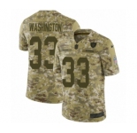 Youth Nike Oakland Raiders #33 DeAndre Washington Limited Camo 2018 Salute to Service NFL Jerse