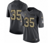 Youth Nike Oakland Raiders #35 Shareece Wright Limited Black 2016 Salute to Service NFL Jersey