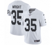 Youth Nike Oakland Raiders #35 Shareece Wright White Vapor Untouchable Elite Player NFL Jersey