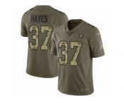 Youth Nike Oakland Raiders #37 Lester Hayes Limited Olive Camo 2017 Salute to Service NFL Jersey