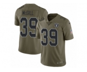 Youth Nike Oakland Raiders #39 Keith McGill Limited Olive 2017 Salute to Service NFL Jersey