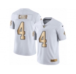 Youth Nike Oakland Raiders #4 Derek Carr Limited White Gold Rush NFL Jersey