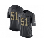 Youth Nike Oakland Raiders #51 Bruce Irvin Limited Black 2016 Salute to Service NFL Jersey