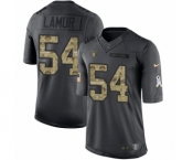 Youth Nike Oakland Raiders #54 Emmanuel Lamur Limited Black 2016 Salute to Service NFL Jersey