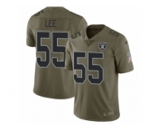 Youth Nike Oakland Raiders #55 Marquel Lee Limited Olive 2017 Salute to Service NFL Jersey