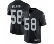 Youth Nike Oakland Raiders #58 Kyle Wilber Black Team Color Vapor Untouchable Elite Player NFL Jersey