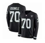 Youth Nike Oakland Raiders #70 Kelechi Osemele Limited Black Therma Long Sleeve NFL Jersey
