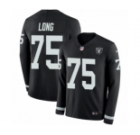Youth Nike Oakland Raiders #75 Howie Long Limited Black Therma Long Sleeve NFL Jersey