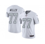 Youth Nike Oakland Raiders #77 Kolton Miller White Stitched NFL Limited Rush Jersey