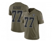 Youth Nike Oakland Raiders #77 Lyle Alzado Limited Olive 2017 Salute to Service NFL Jersey
