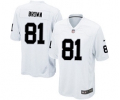 Youth Nike Oakland Raiders #81 Tim Brown White NFL Jersey