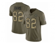 Youth Nike Oakland Raiders #82 Al Davis Limited Olive Camo 2017 Salute to Service NFL Jersey