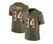 Youth Nike Oakland Raiders #84 Cordarrelle Patterson Limited Olive Gold 2017 Salute to Service NFL Jersey