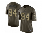 Youth Nike Oakland Raiders #94 Eddie Vanderdoes Limited Green Salute to Service NFL Jersey