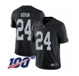 Youth Oakland Raiders #24 Johnathan Abram Black Team Color Vapor Untouchable Limited Player 100th Season Football Jersey
