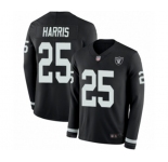 Youth Oakland Raiders #25 Erik Harris Limited Black Therma Long Sleeve Football Jersey