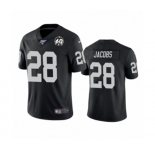 Youth Oakland Raiders #28 Josh Jacobs Black 60th Anniversary Vapor Untouchable Limited Player 100th Season Football Jersey