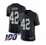 Youth Oakland Raiders #42 Karl Joseph Black Team Color Vapor Untouchable Limited Player 100th Season Football Jersey