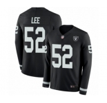 Youth Oakland Raiders #52 Marquel Lee Limited Black Therma Long Sleeve Football Jersey