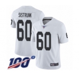 Youth Oakland Raiders #60 Otis Sistrunk White Vapor Untouchable Limited Player 100th Season Football Jersey