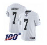 Youth Oakland Raiders #7 Mike Glennon White Vapor Untouchable Limited Player 100th Season Football Jersey
