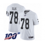 Youth Oakland Raiders #78 Justin Ellis White Vapor Untouchable Limited Player 100th Season Football Jersey