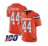 Youth Cleveland Browns #44 Sione Takitaki Orange Alternate Vapor Untouchable Limited Player 100th Season Football Jersey