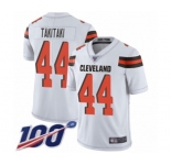 Youth Cleveland Browns #44 Sione Takitaki White Vapor Untouchable Limited Player 100th Season Football Jersey